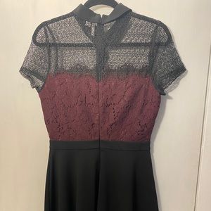 Purple and black lace dress